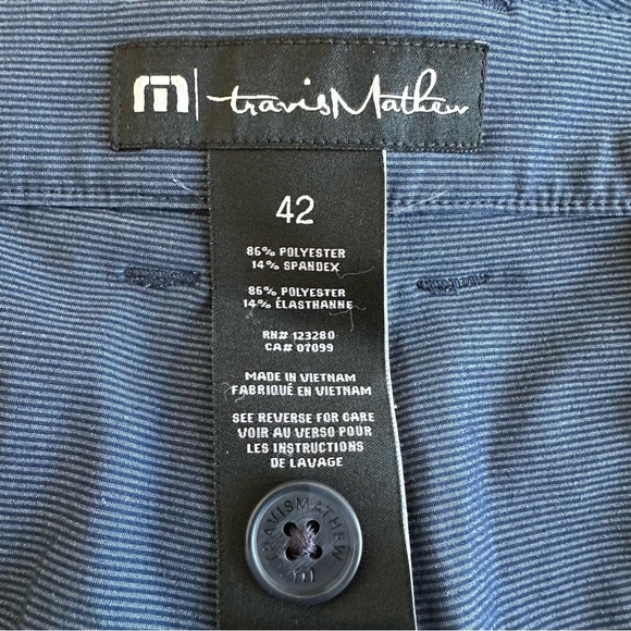 Travis Mathew Carlsbad Golf Shorts Vintage Indigo Blue 42 Performance Stretch - Picture 9 of 11